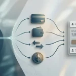 Illustration of a GBP deposit moving from several payment methods into an online casino balance