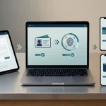Illustration of an online casino withdrawal moving from request to verification and then to a payment method